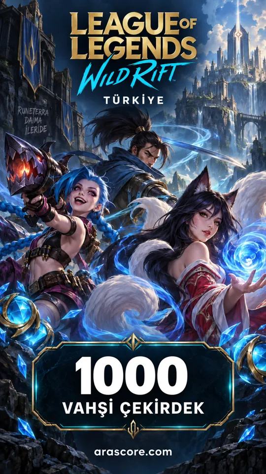 League of Legends Wild Rift - 1000 Vahşi Çekirdek