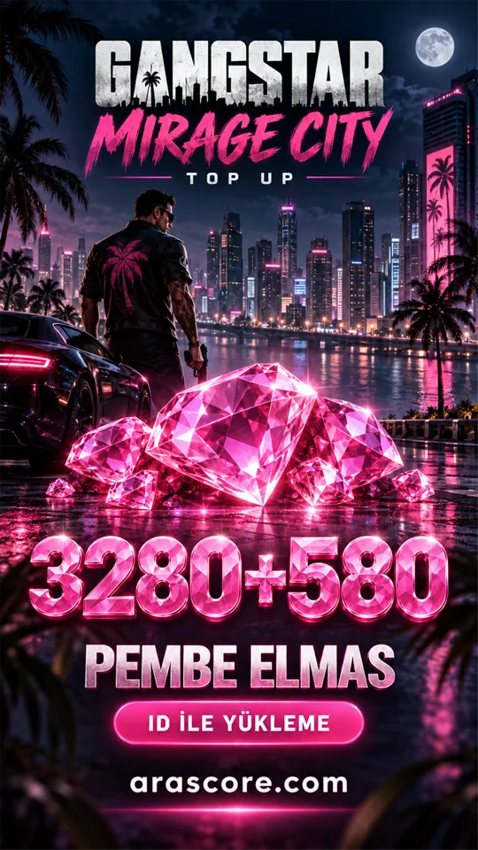 Gangstar Mirage City Top Up - 3280+580 - Pembe Elmas